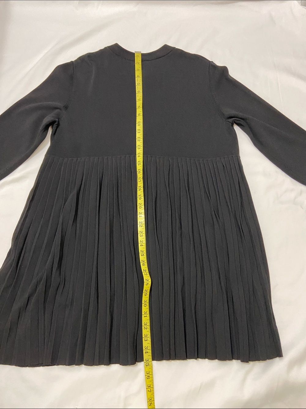COS Black Ribbed Knit Button-Front Cardigan Size-Large - Picture 5 of 14